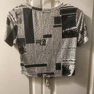 Newspaper crop top